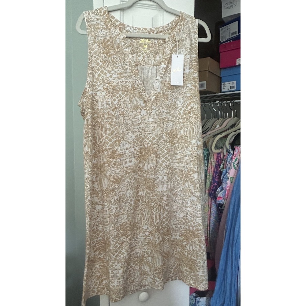 Lilly Pulitzer Dev Dress In Palm Beach Paradise XL Preppy Beach Bohemian NWT